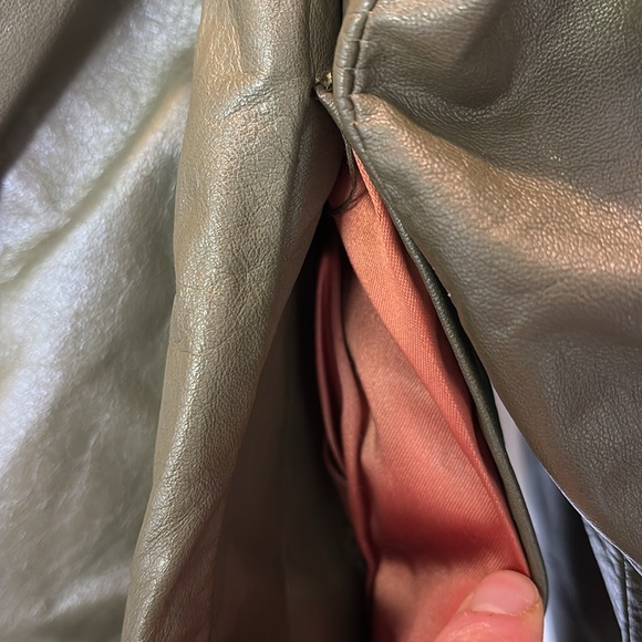 Vintage Leather Bomber Jacket by Carla New York SzM-LP - Picture 7 of 8